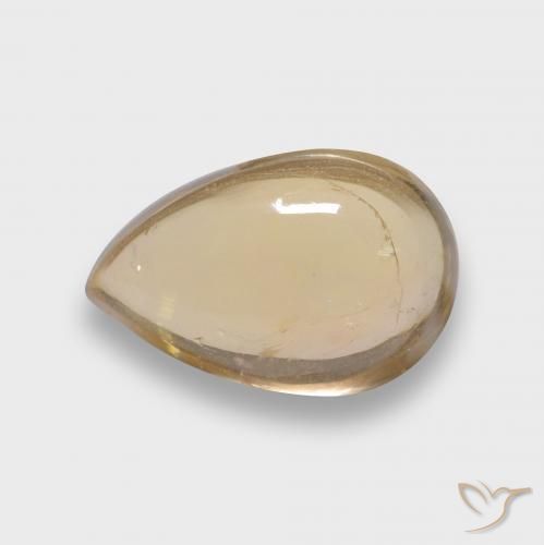 Tourmaline Doré léger naturelle En forme de poire, 2.42 ct, Transparent