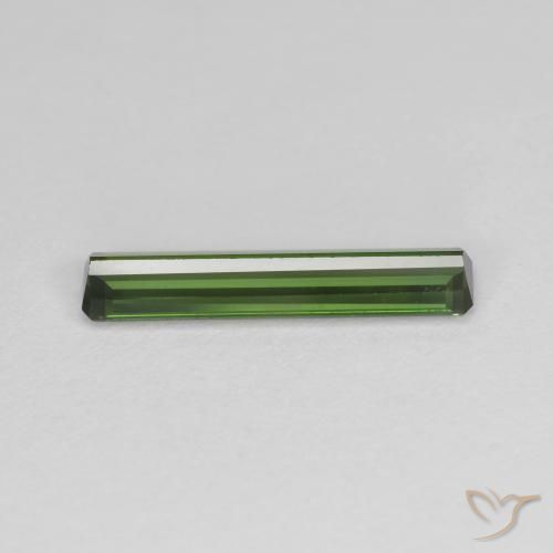 Tourmaline Vert terreux naturelle Octogone / coupe Émeraude, 1.03 ct, VVS-VS