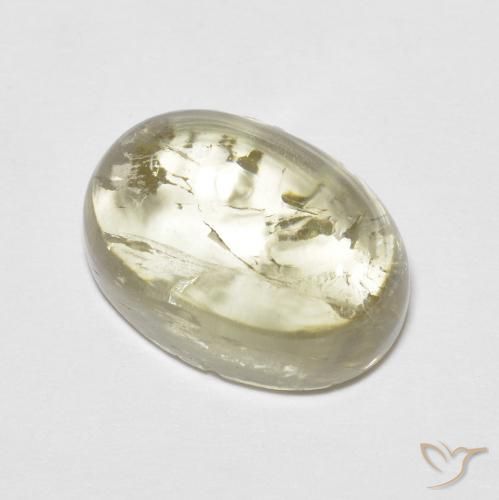Tourmaline Jaune pâle naturelle ovale, 5.41 ct, Transparent