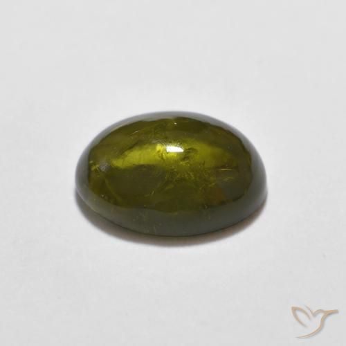 Tourmaline Vert foncé naturelle ovale, 1.26 ct, Transparent