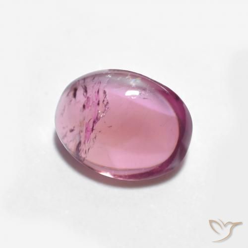 Tourmaline Pourpre moyen naturelle ovale, 1.31 ct, Transparent
