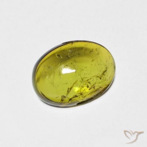 Tourmaline Forêt verte naturelle ovale, 1.34 ct, Transparent