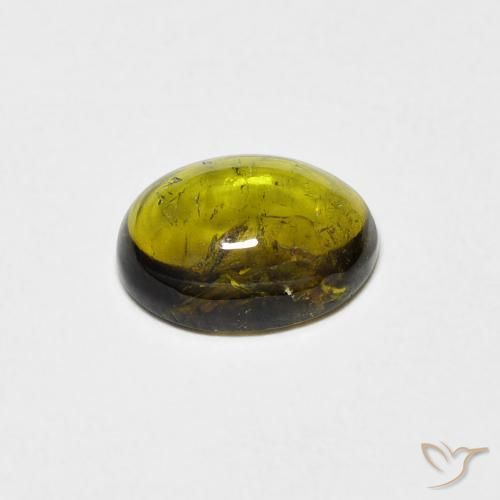 Tourmaline Forêt verte naturelle ovale, 1.34 ct, Transparent