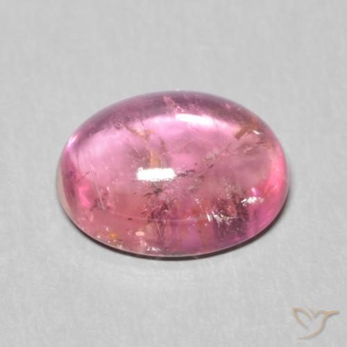 Tourmaline Rose intense naturelle ovale, 1.31 ct, Transparent