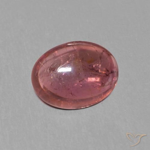 Tourmaline Rouge moyen naturelle ovale, 1.23 ct, Transparent