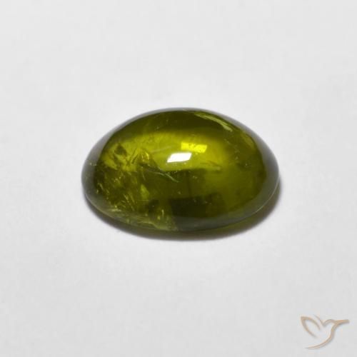 Tourmaline Vert foncé naturelle ovale, 1.12 ct, Transparent