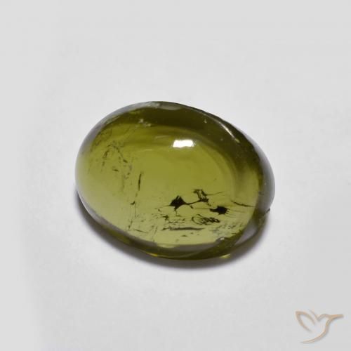 Tourmaline Vert chaud naturelle ovale, 1.82 ct, Transparent