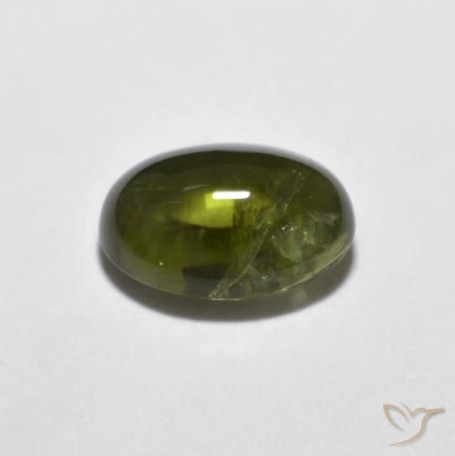Tourmaline Vert foncé naturelle ovale, 1.31 ct, Transparent