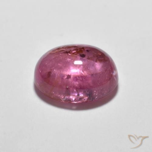 Tourmaline Rose vif naturelle ovale, 1.60 ct, Transparent