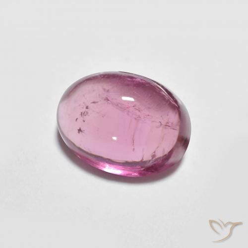 Tourmaline Rose foncé naturelle ovale, 1.62 ct, Transparent