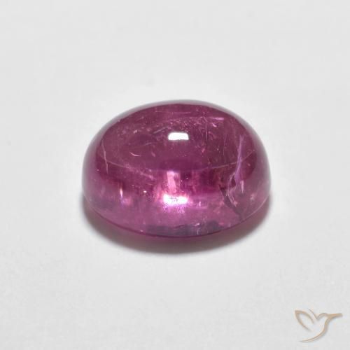 Tourmaline Rose foncé naturelle ovale, 1.62 ct, Transparent