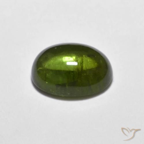 Tourmaline Vert algues marines naturelle ovale, 1.39 ct, Transparent