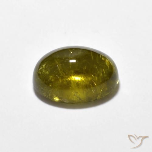 Tourmaline Medium-Dark Gold naturelle ovale, 1.56 ct, Transparent