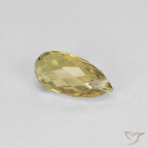0.80ct Naturel Doré terreux Tourmaline, Briolette, VS