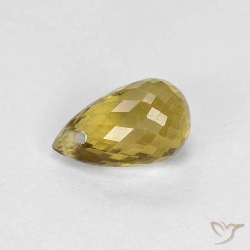 0.88ct Naturel Doré terreux Tourmaline, Briolette, VS
