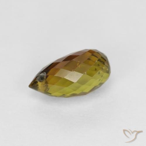0.80ct Naturel Marron chaud Tourmaline, Briolette, VS-SI