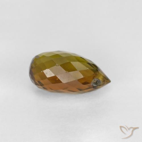 Tourmaline Marron chaud naturelle Briolette, 0.80 ct, VS-SI