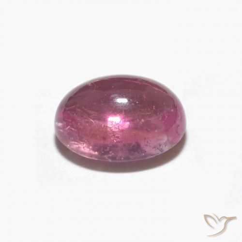 Tourmaline Rose vif naturelle ovale, 1.51 ct, Transparent