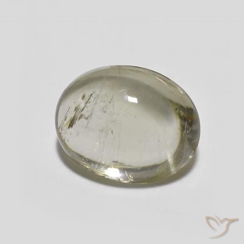 Tourmaline Jaune moyen-léger naturelle ovale, 3.38 ct, Transparent