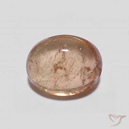 2.70ct Naturel Light Grapefruit Pink Tourmaline, ovale, Transparent