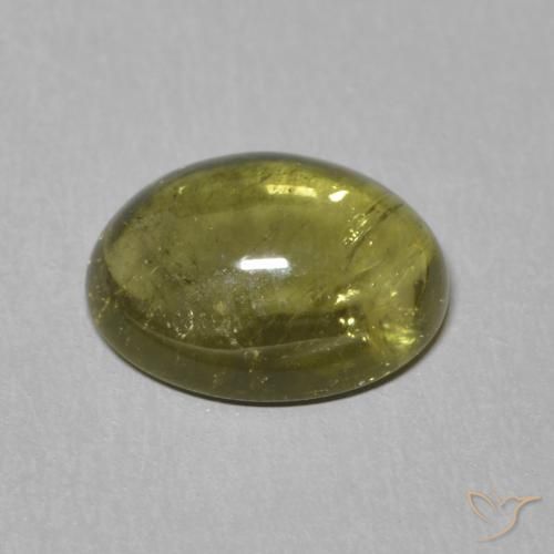 Tourmaline Vert moyen naturelle ovale, 1.22 ct, Transparent