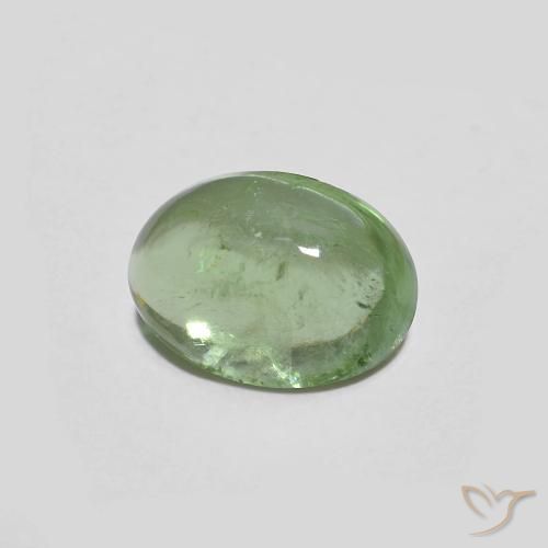 Tourmaline Vert clair naturelle ovale, 1.43 ct, Transparent