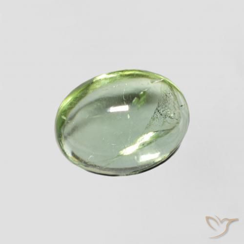 Tourmaline Vert chaud naturelle ovale, 1.44 ct, Transparent