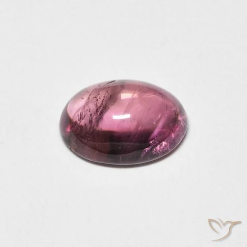 Tourmaline Violet Rosâtre naturelle ovale, 1.36 ct, Transparent