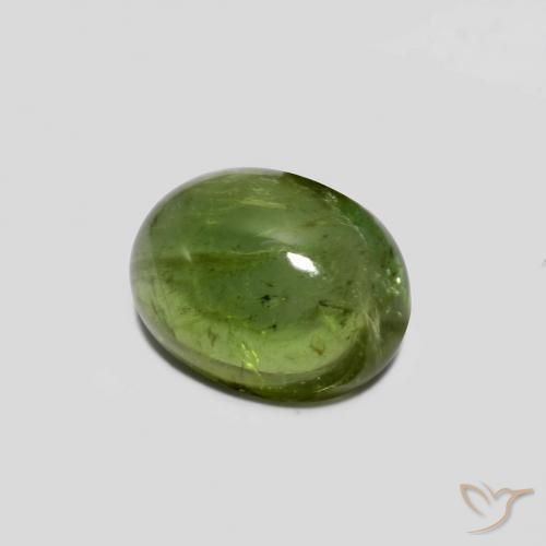Tourmaline Vert moyen naturelle ovale, 1.41 ct, Transparent