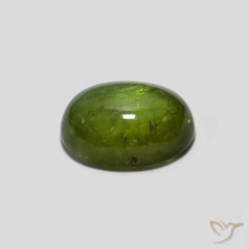 Tourmaline Vert moyen naturelle ovale, 1.41 ct, Transparent
