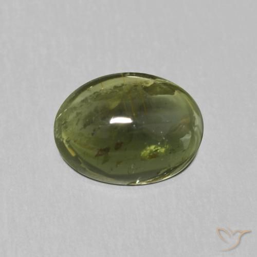 1.13ct Naturel Forêt verte Tourmaline, ovale, Transparent