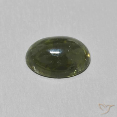 Tourmaline Forêt verte naturelle ovale, 1.13 ct, Transparent