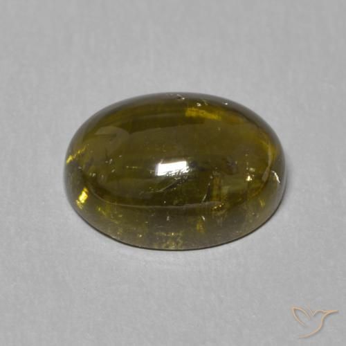 Tourmaline Vert jaunâtre naturelle ovale, 1.50 ct, Transparent