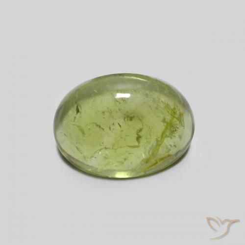 1.44ct Naturel Olive verte Tourmaline, ovale, Transparent