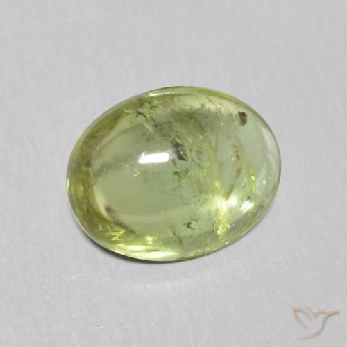 Tourmaline Vert chaud naturelle ovale, 1.57 ct, Transparent