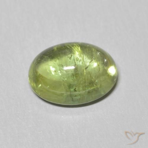 Tourmaline Vert chaud naturelle ovale, 1.57 ct, Transparent