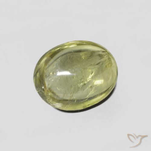 Tourmaline Vert chaud et terreux naturelle ovale, 2.08 ct, Transparent