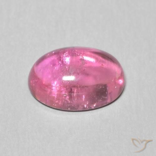 Tourmaline Pourpre moyen naturelle ovale, 1.18 ct, Transparent