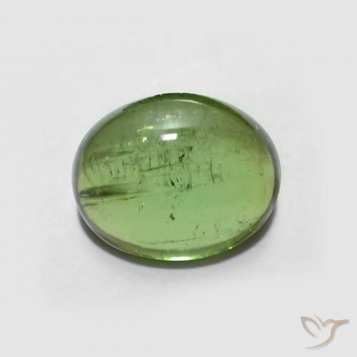 2.18ct Naturel Vert moyen Tourmaline, ovale, Transparent