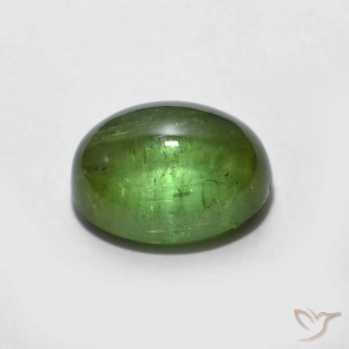 Tourmaline Vert moyen naturelle ovale, 2.18 ct, Transparent