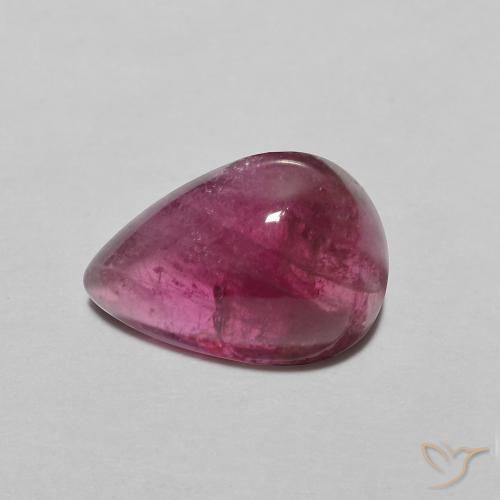 Tourmaline Rouge Rosâtre naturelle En forme de poire, 2.49 ct, Translucide