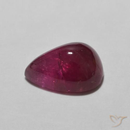 Tourmaline Rouge Rosâtre naturelle En forme de poire, 2.49 ct, Translucide
