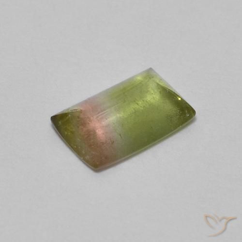 Tourmaline Multicolore naturelle Baquette, 0.43 ct, Transparent