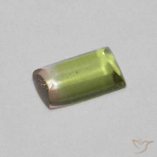 Tourmaline Multicolore naturelle Baquette, 0.45 ct, Transparent