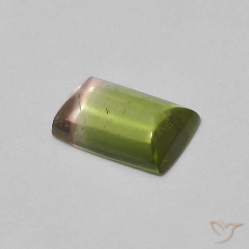 Tourmaline Multicolore naturelle Baquette, 0.45 ct, Transparent