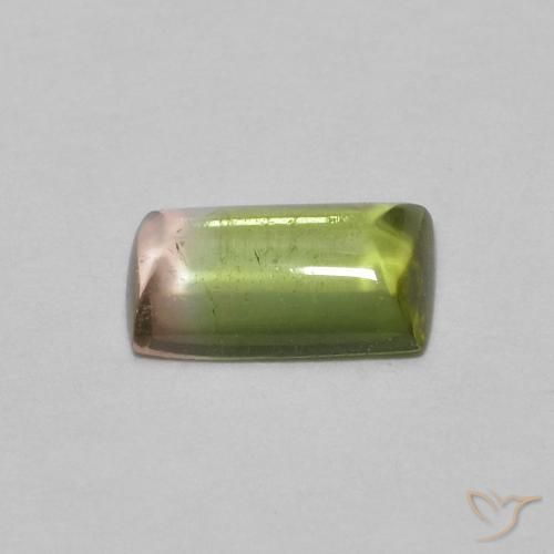 Tourmaline Multicolore naturelle Baquette, 0.45 ct, Transparent