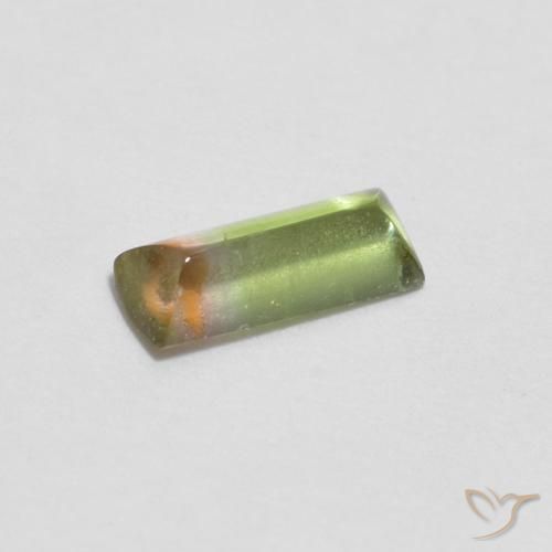 Tourmaline Multicolore naturelle Baquette, 0.29 ct, Transparent