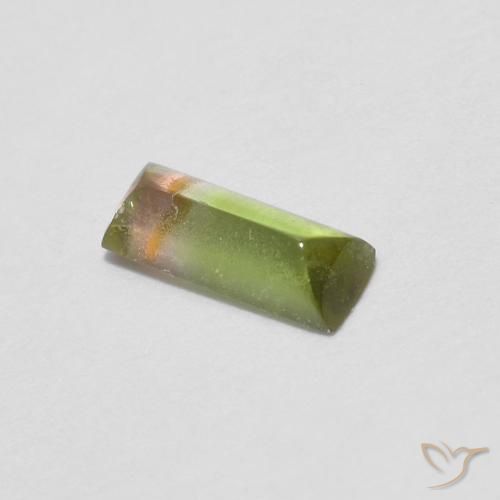 Tourmaline Multicolore naturelle Baquette, 0.29 ct, Transparent