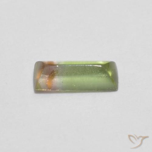 Tourmaline Multicolore naturelle Baquette, 0.29 ct, Transparent