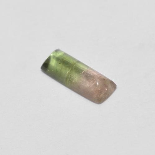 Tourmaline bicolore naturelle baguette, 0,41 ct, transparent